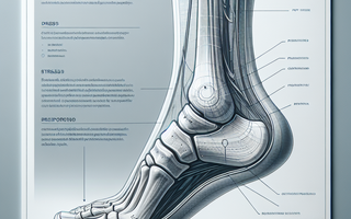 An alt text for the image: An anatomical representation of a human foot from a lateral view with a custom-made orthotic insert, showing stress lines to symboliz